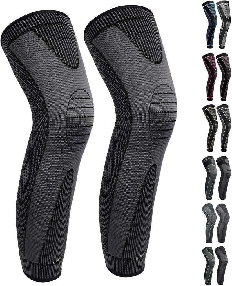 SKDK Full Leg Sleeves Long Compression Leg Sleeve Knee Sleeves Protect Leg, for Man Women Basketball, Arthritis Cycling Sport - Image 1